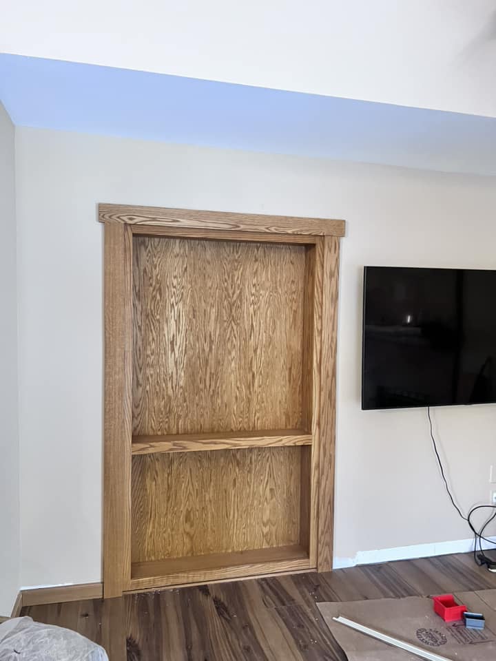 Custom Oak Built-In Cabinet